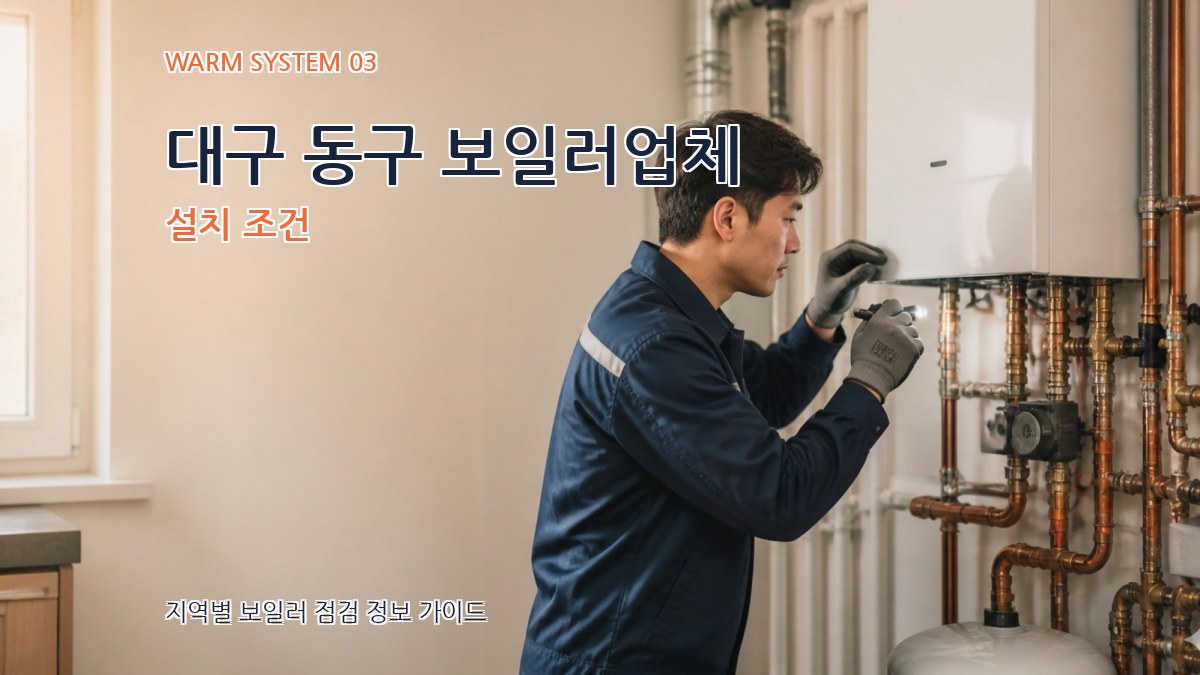 대구 동구 보일러업체 설치 조건