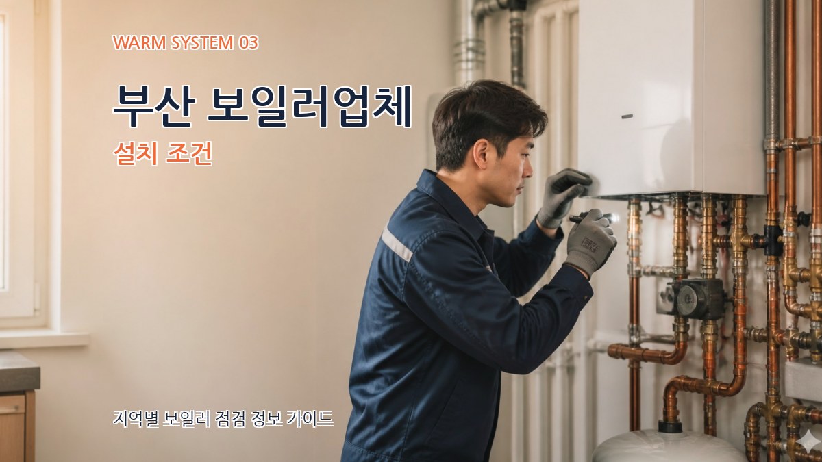 부산 보일러업체 설치 조건