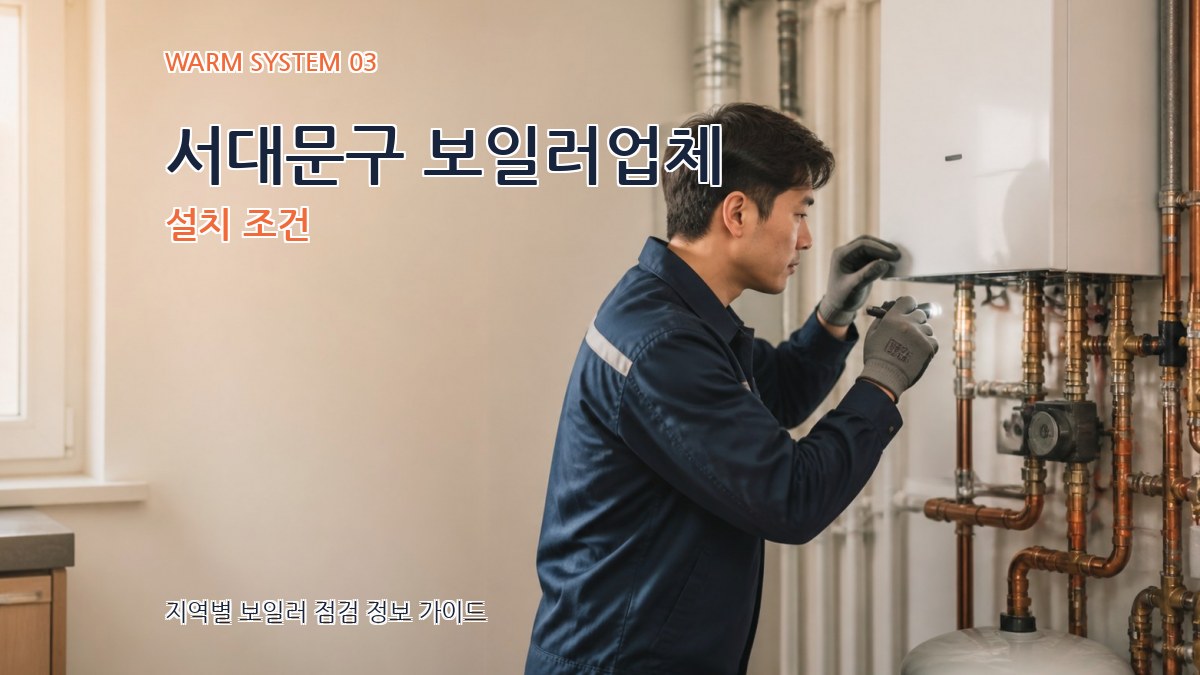 서대문구 보일러업체 설치 조건