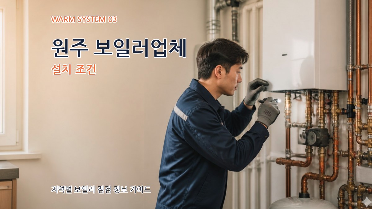 원주 보일러업체 설치 조건