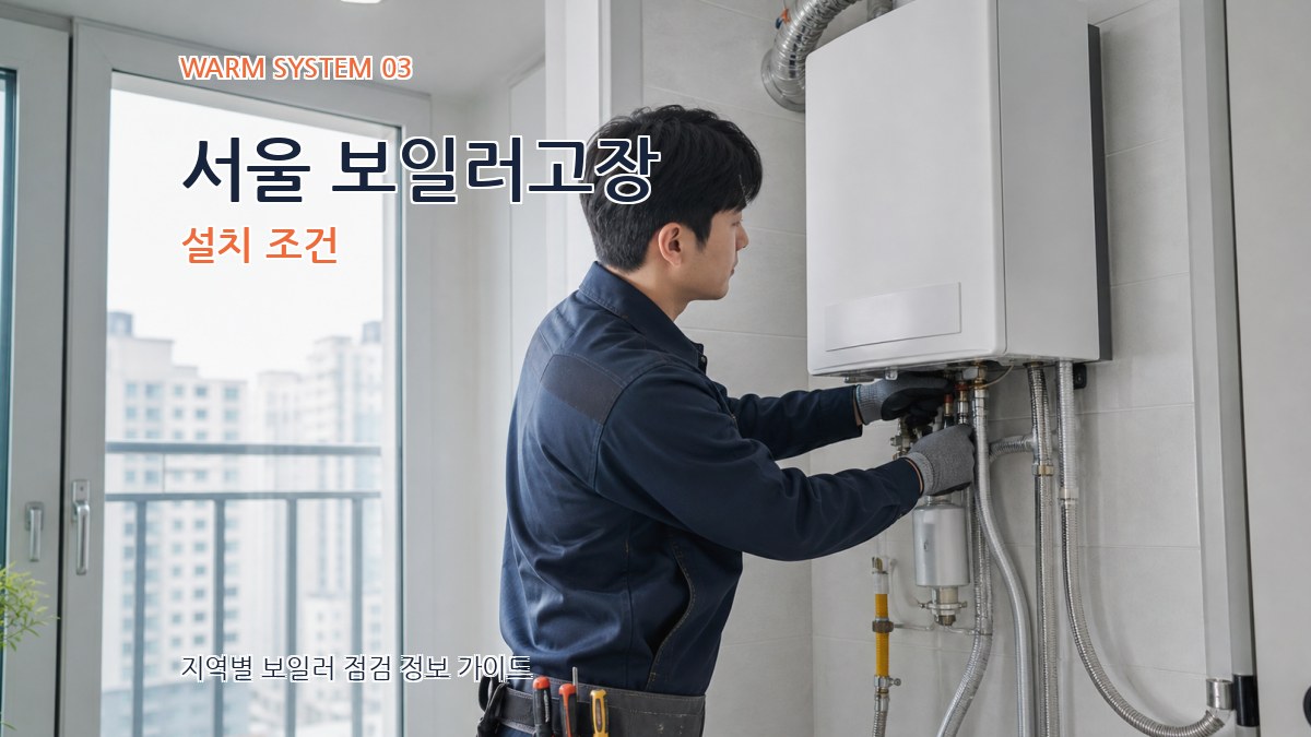 서울 보일러고장 설치 조건