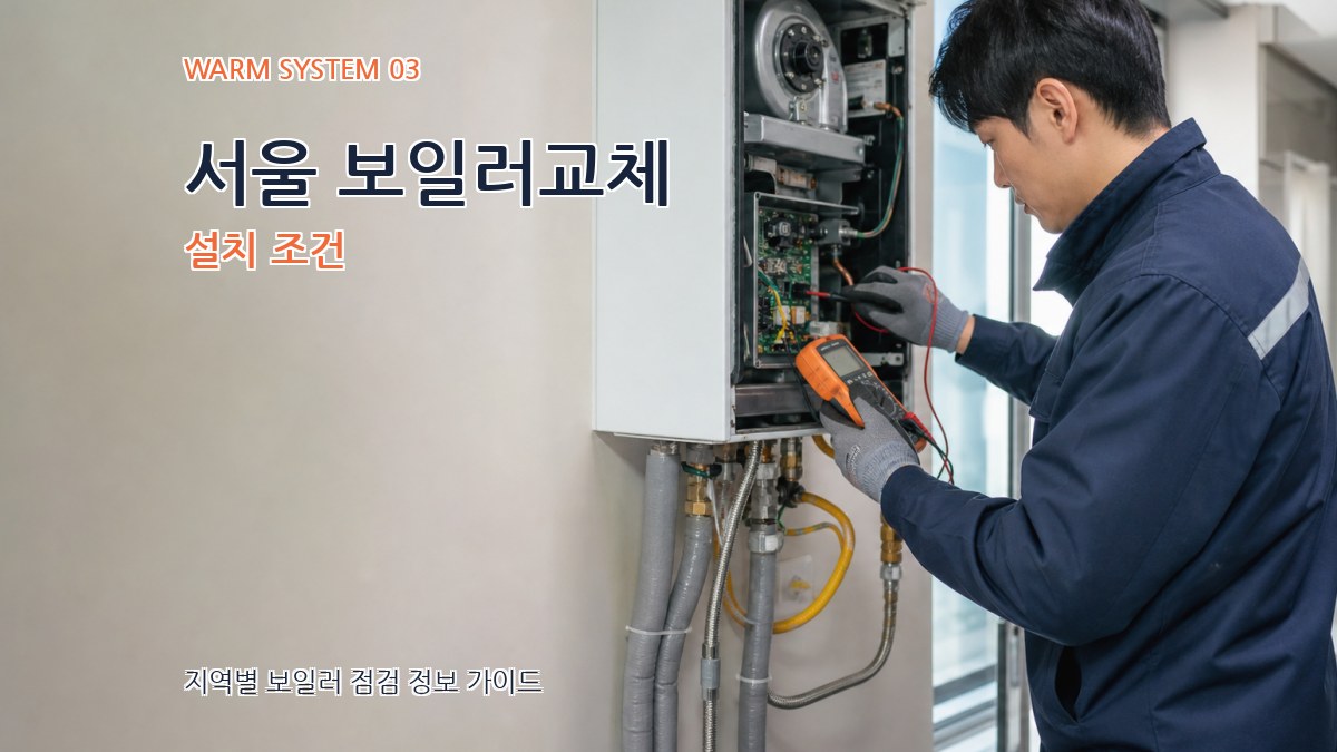 서울 보일러교체 설치 조건