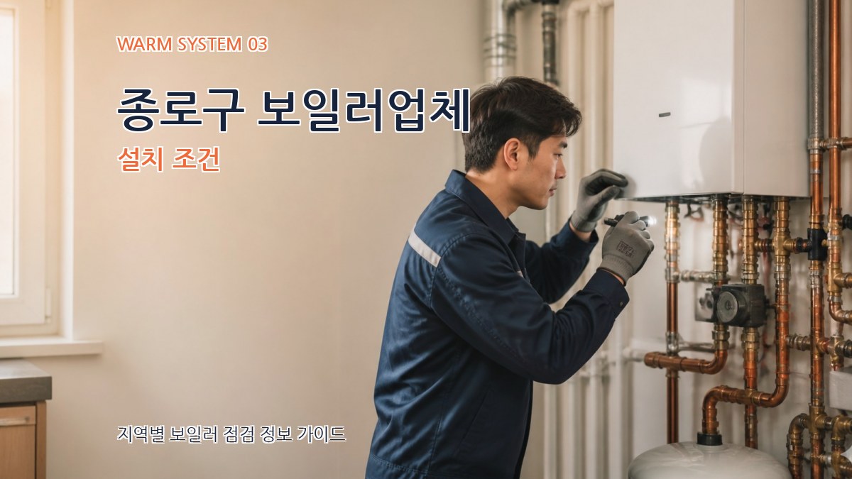 종로구 보일러업체 설치 조건