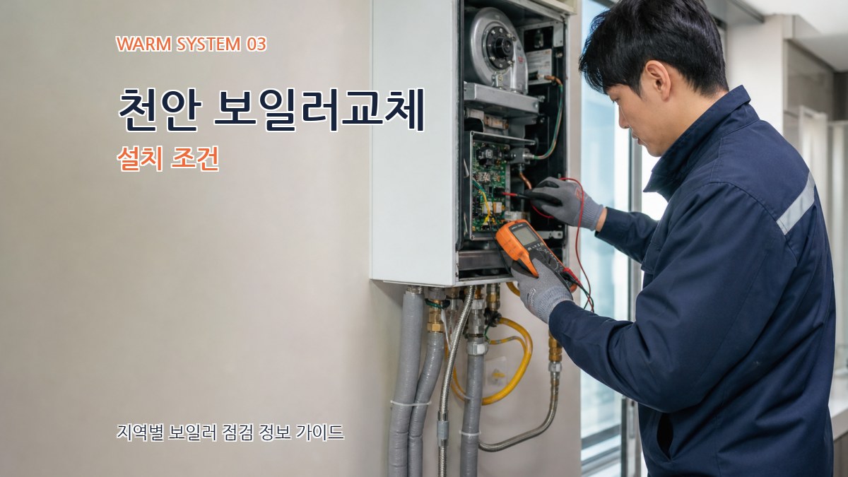 천안 보일러교체 설치 조건