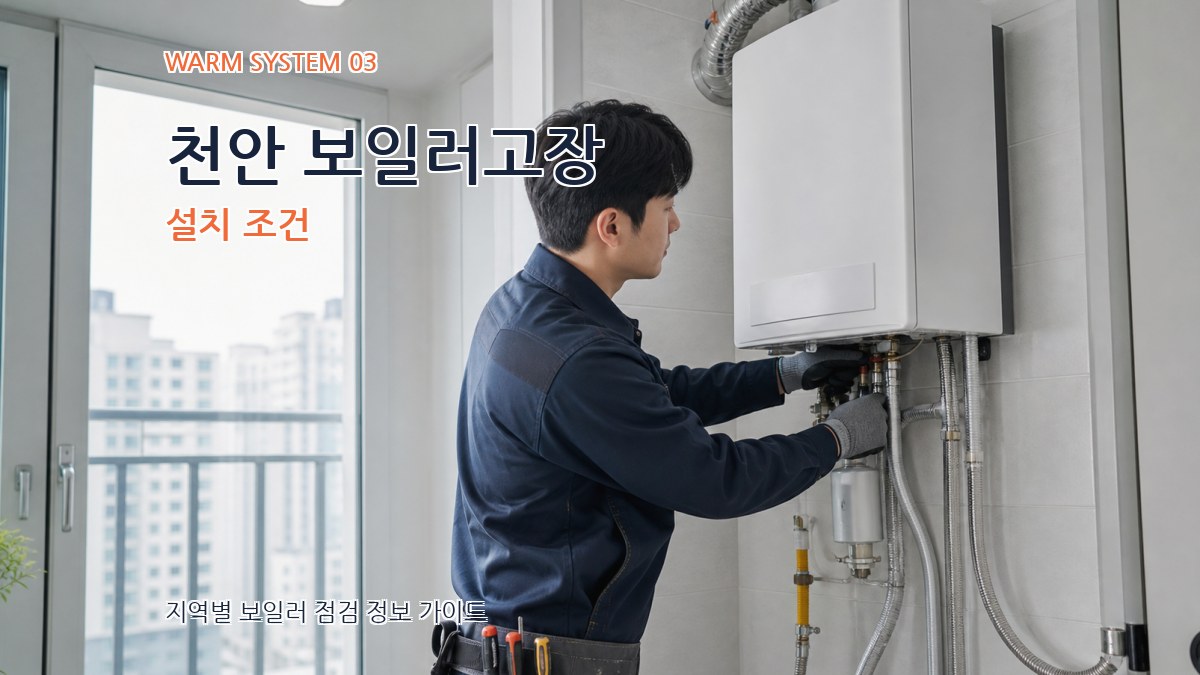 천안 보일러고장 설치 조건