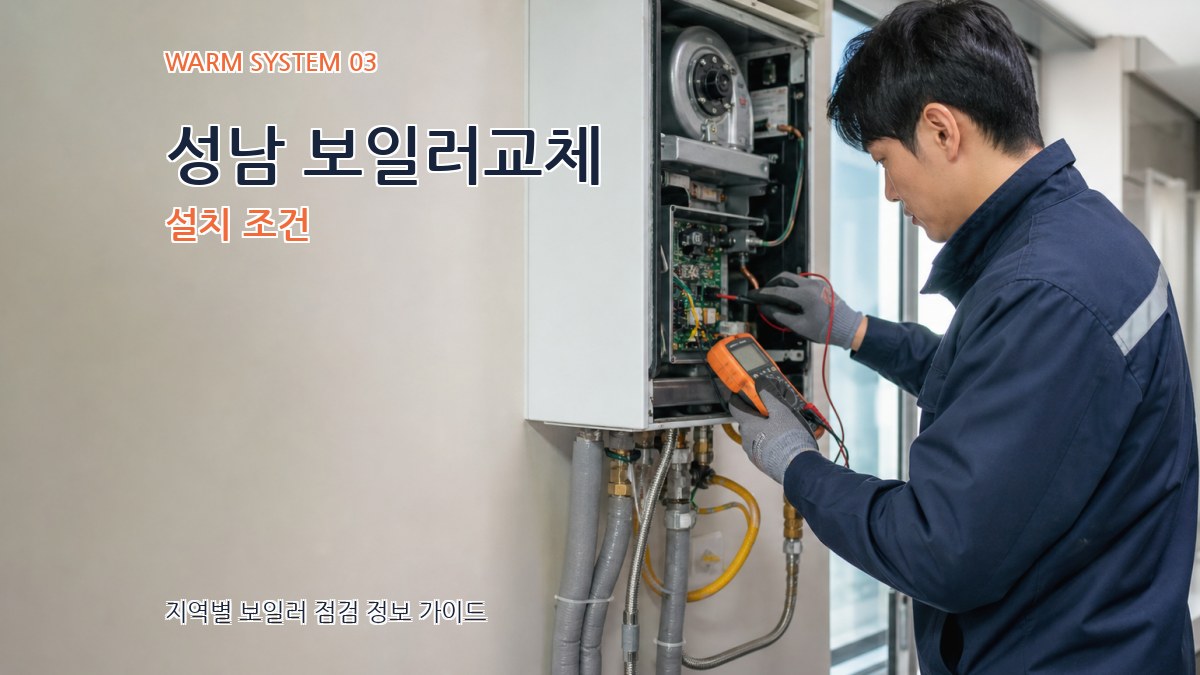 성남 보일러교체 설치 조건