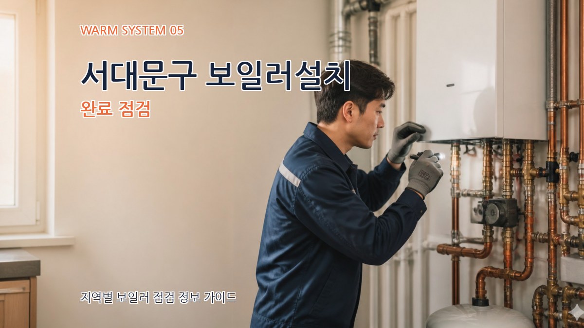서대문구 보일러설치 완료 점검