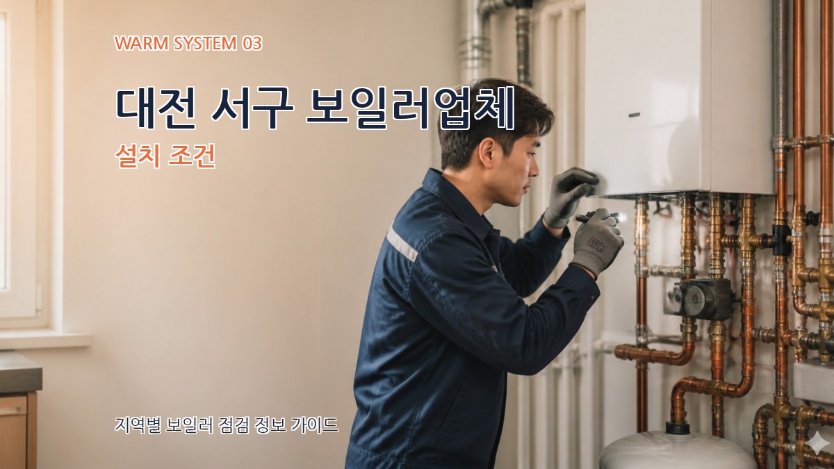 대전 서구 보일러업체 설치 조건