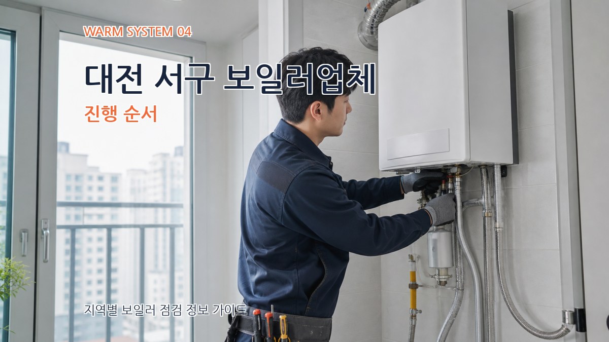대전 서구 보일러업체 진행 순서
